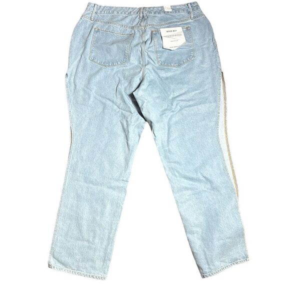 Good American good boy jeans side split outside high slit 16 new gbos206 - Picture 6 of 9